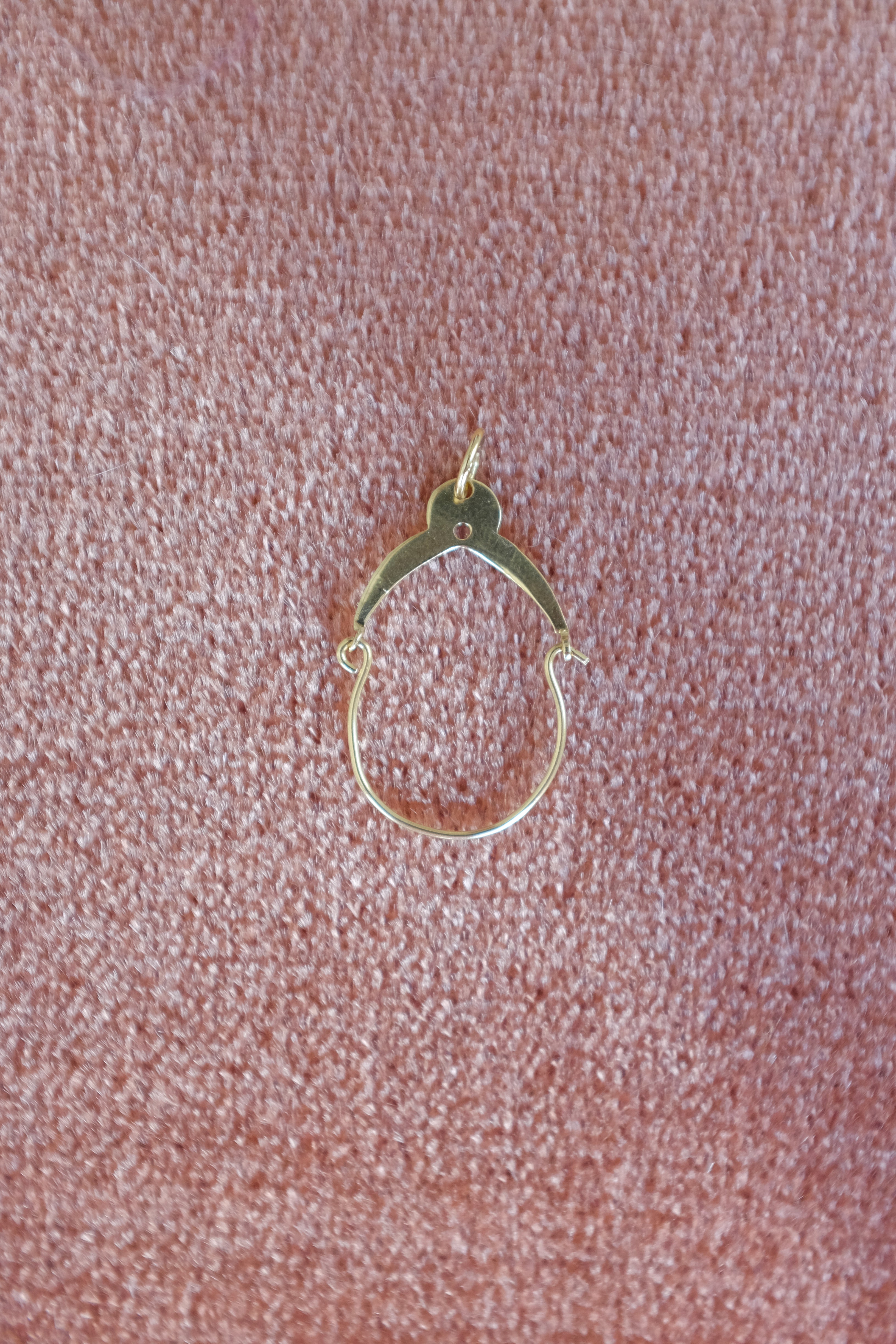 Vintage 14K Yellow Gold Charm Holder Pendant