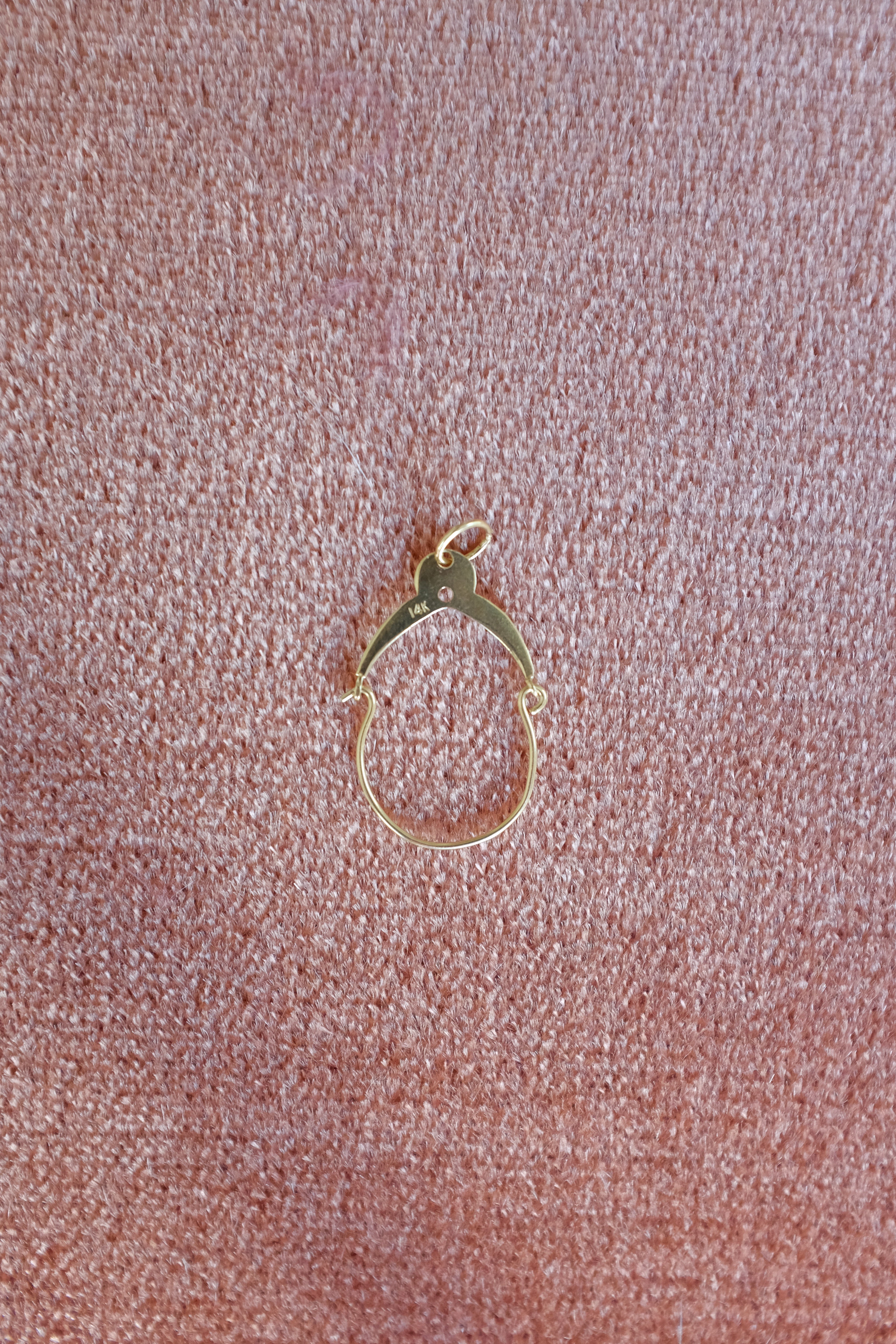 Vintage 14K Yellow Gold Charm Holder Pendant