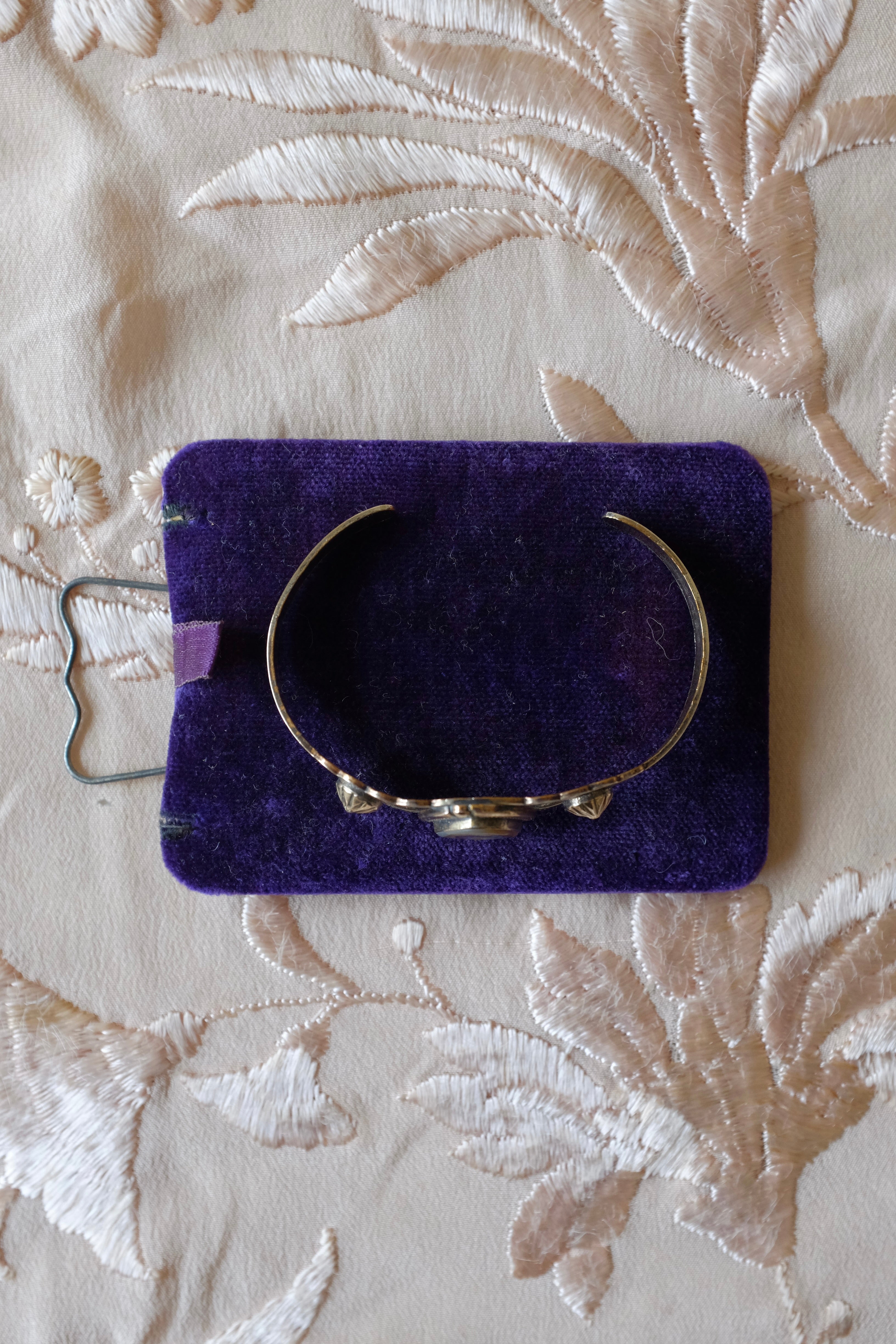 Vintage Southwestern Gold Filled Abalone Cuff Bracelet