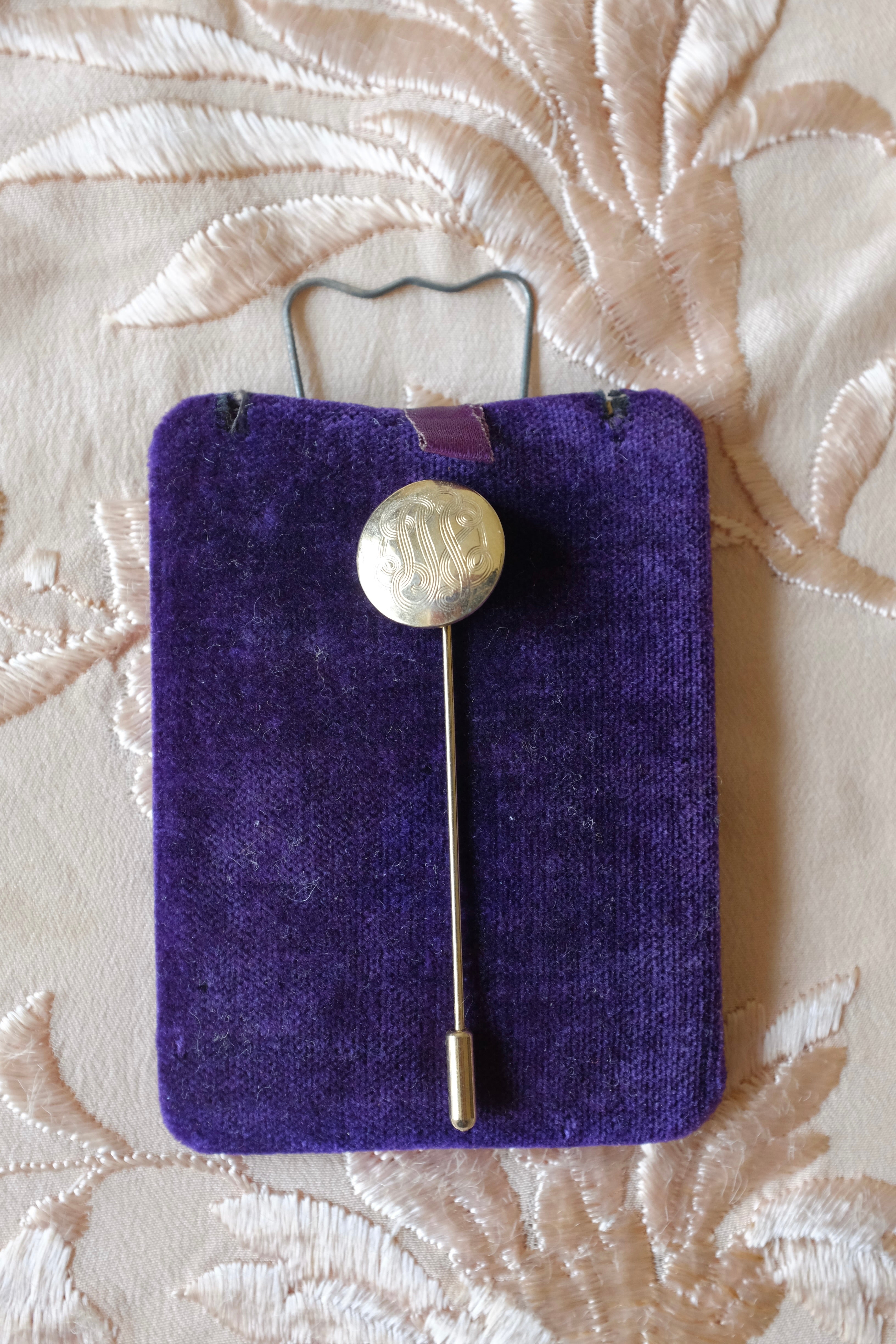 Vintage Monogram Stick Pin