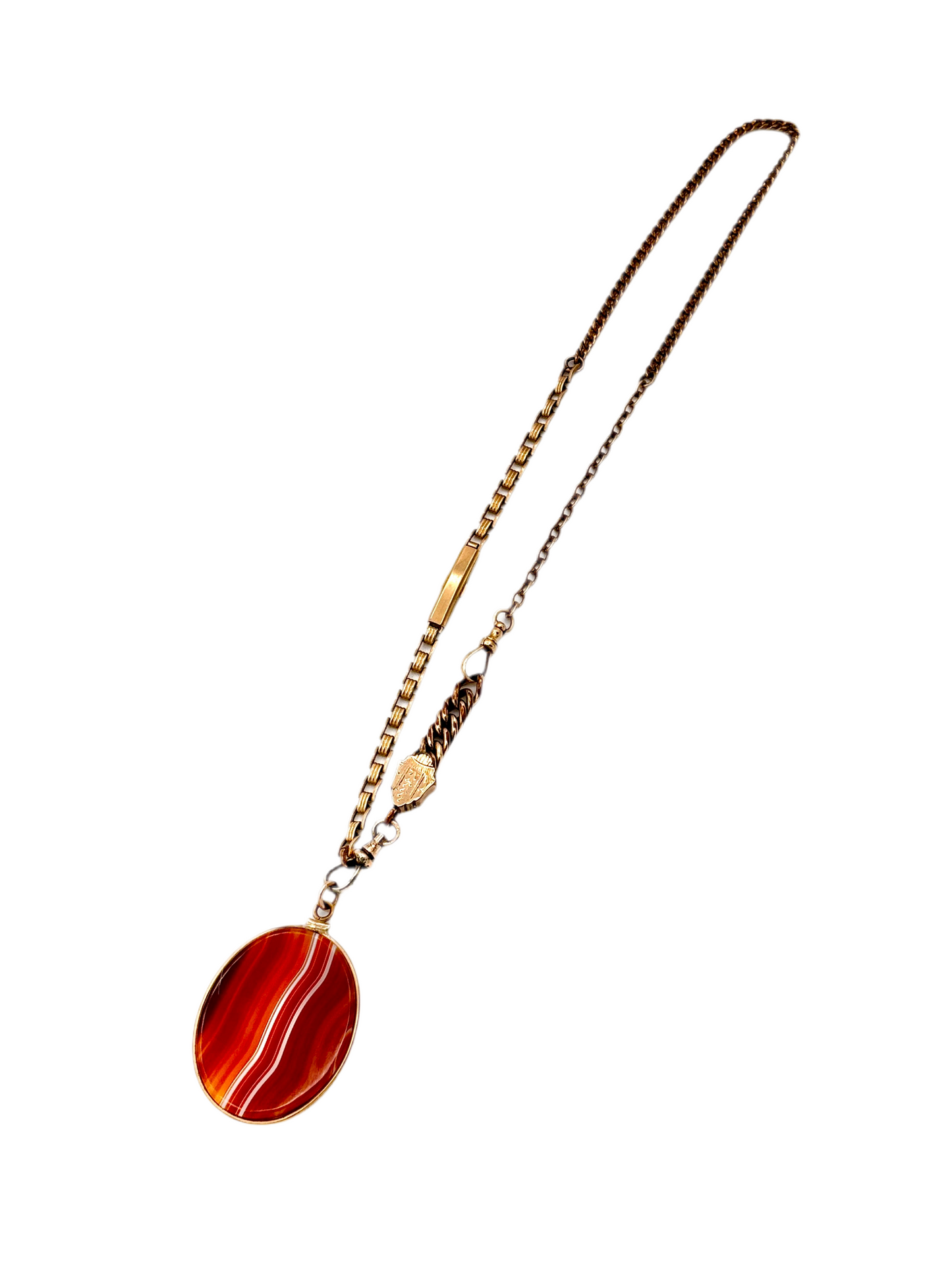 Banded Agate Drop Necklace