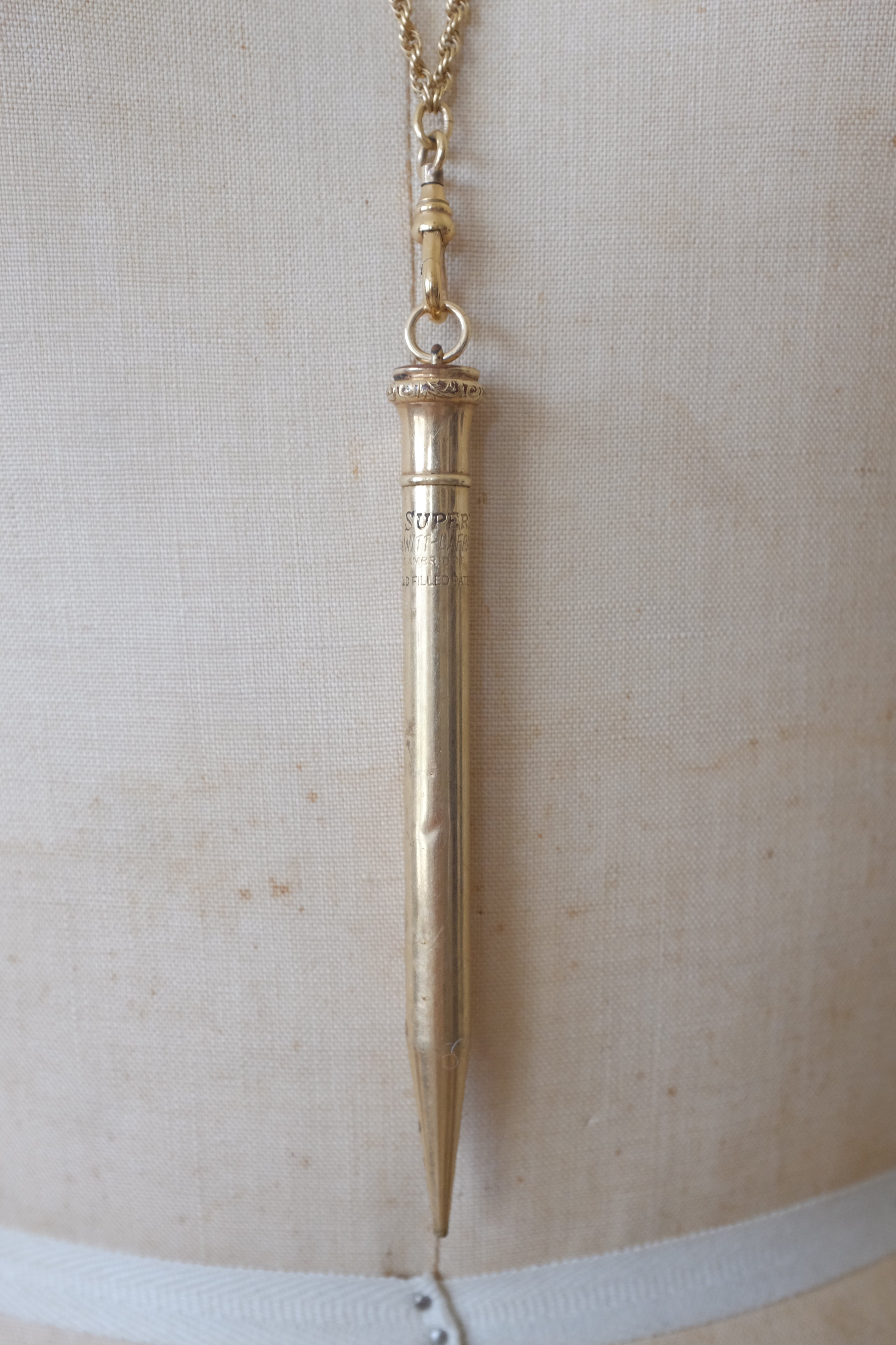 Antique Mechanical Pencil Necklace