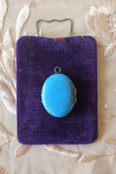 Antique Blue Enamel Mourning Locket