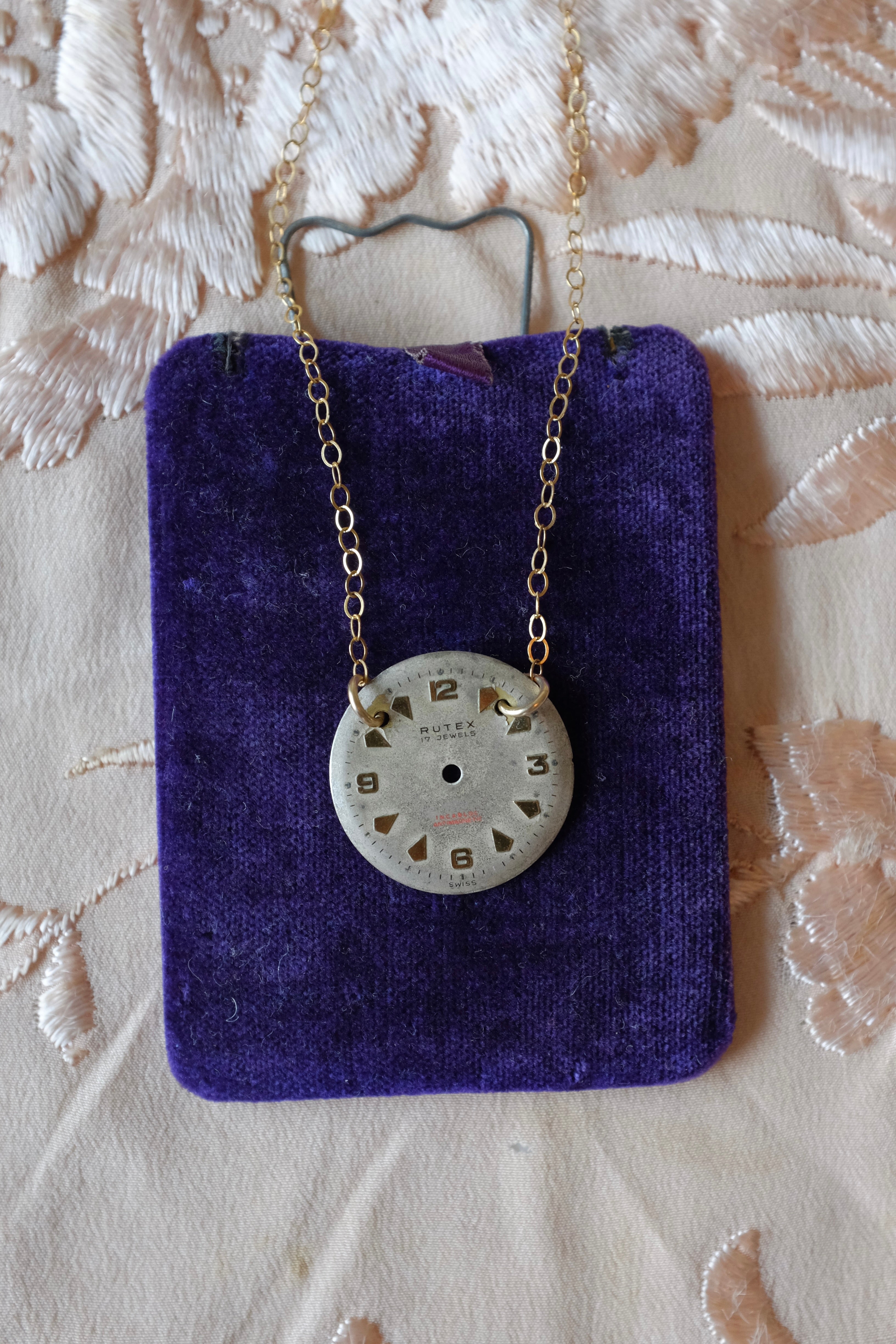 Vintage Watch Face Necklace