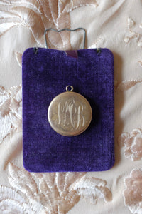 Antique Gold Filled Monogrammed Round Locket