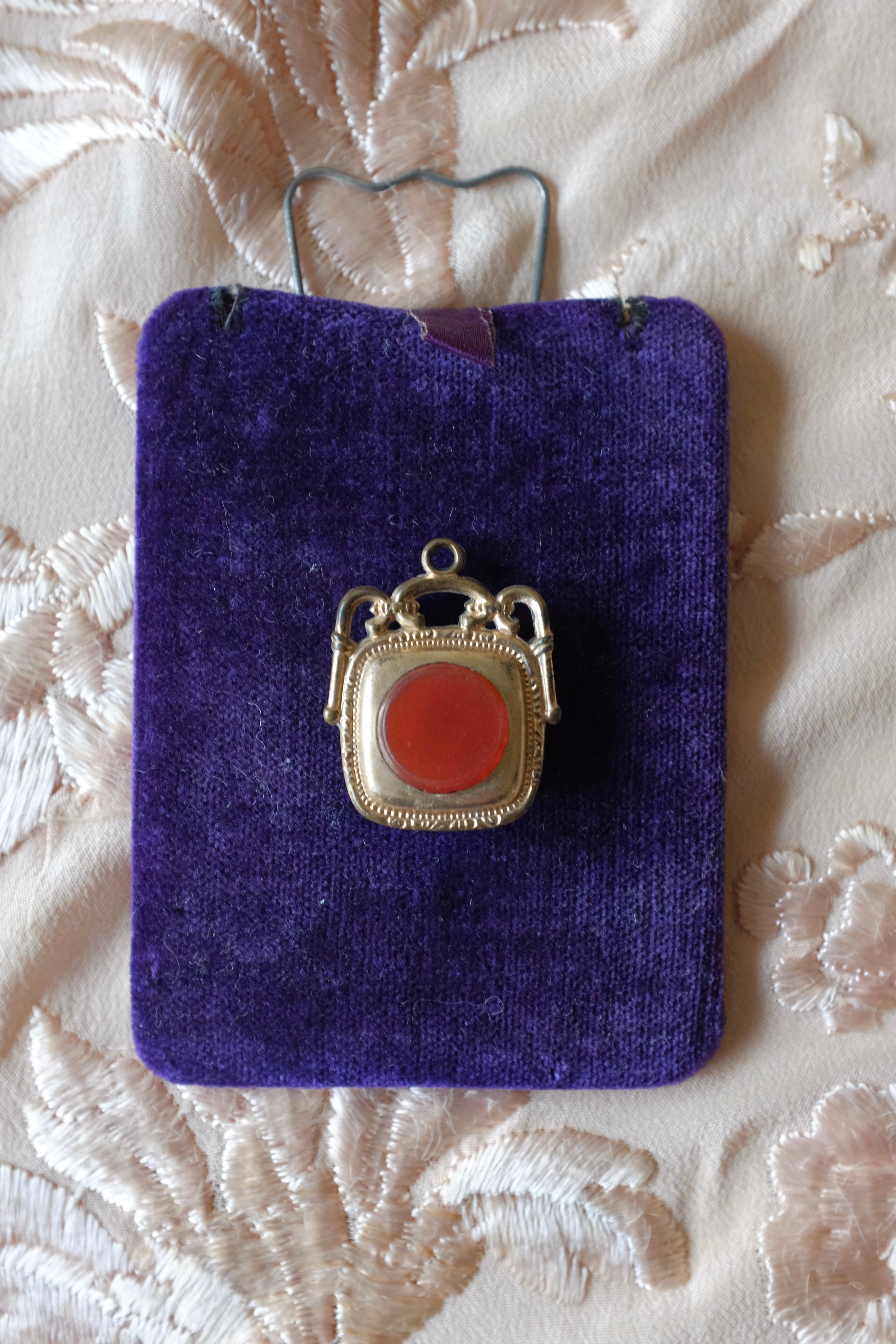 Antique Carnelian Roman Intaglio Cameo Fob