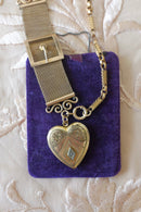 Antique Assym. Buckle Heart Locket Necklace