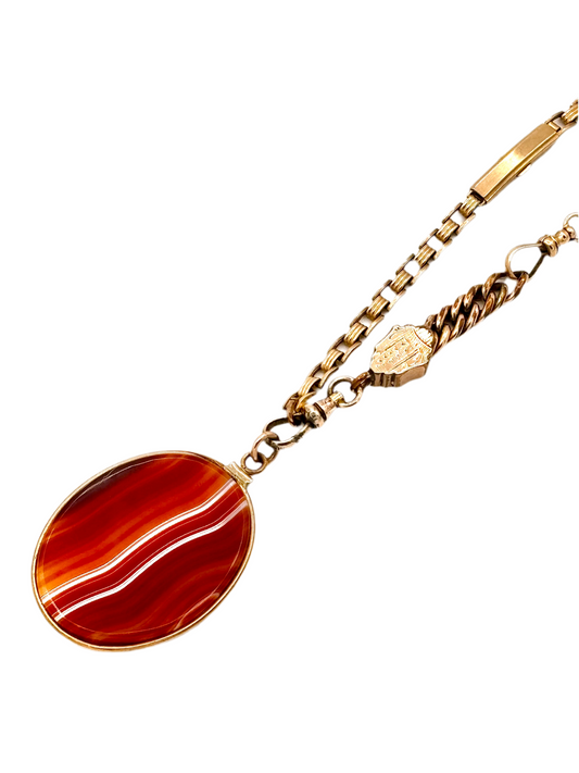 Banded Agate Drop Necklace