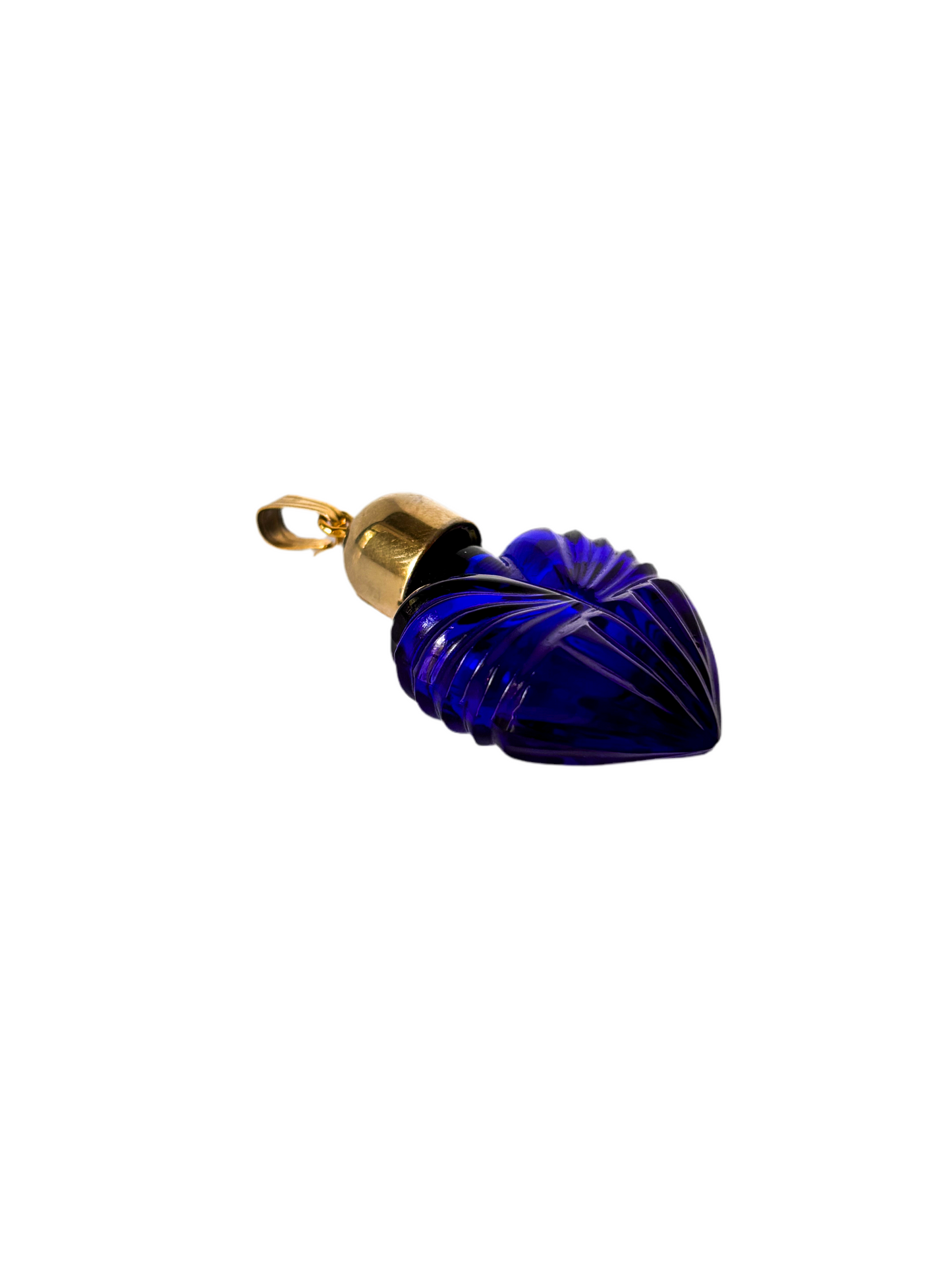 Vintage Cobalt Perfume Bottle Pendant