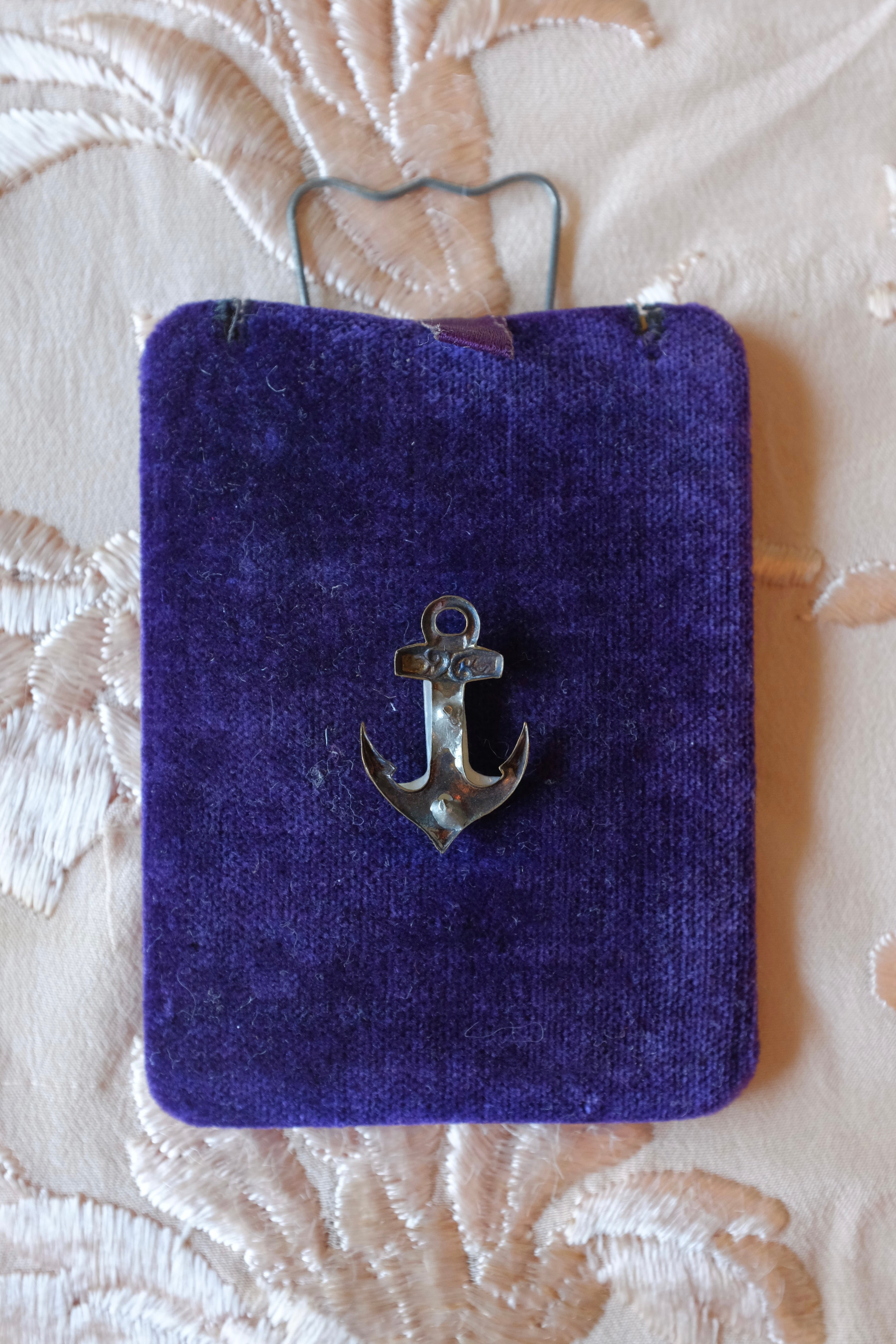 Antique Mother of Pearl Anchor Charm