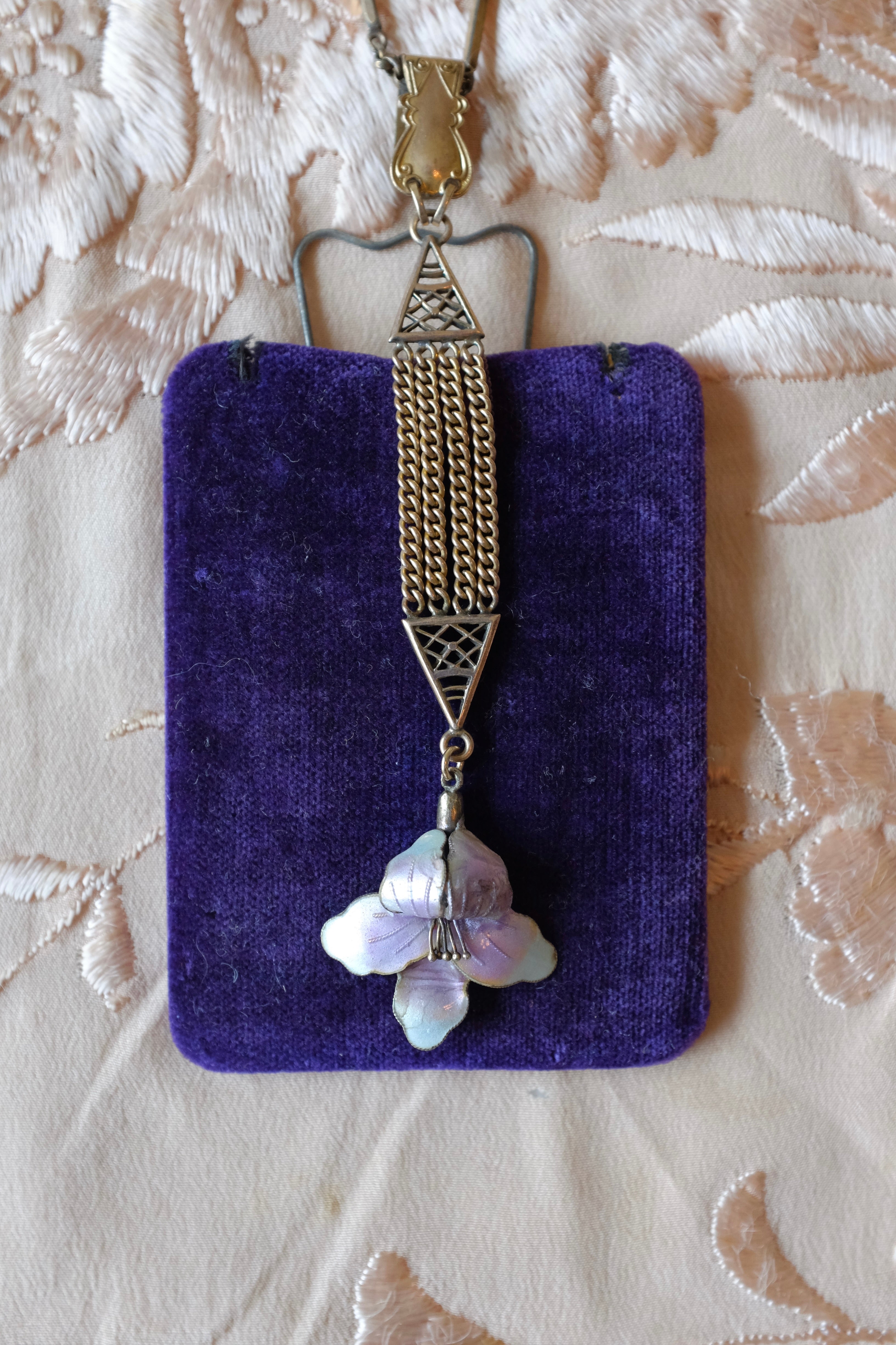 Lady’s Slipper Orchid Necklace