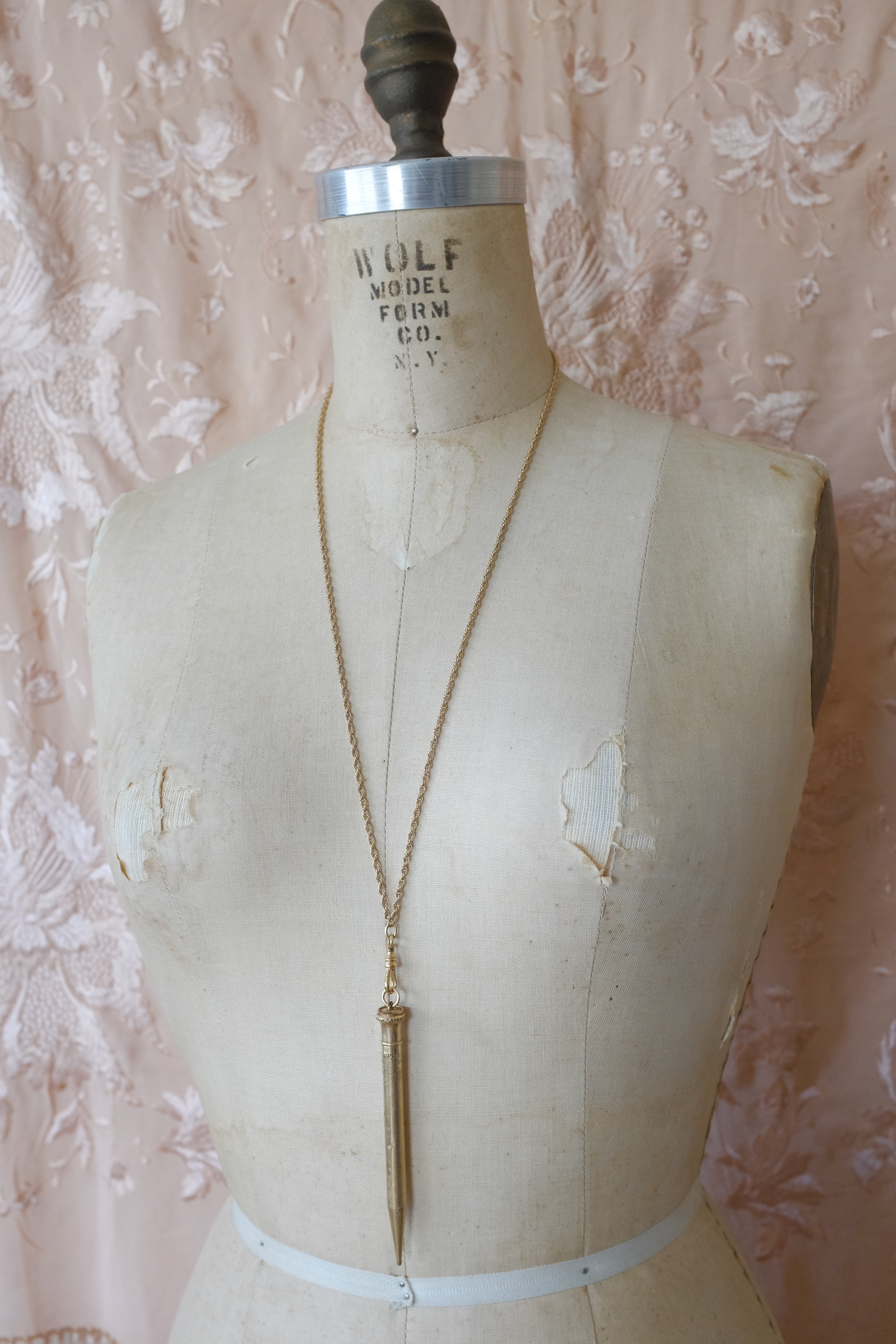 Antique Mechanical Pencil Necklace