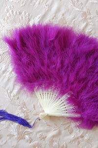 Vintage Purple Marabou Feather Fan