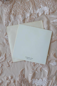 Vintage Blank Pink Roses Greeting Card & Envelope