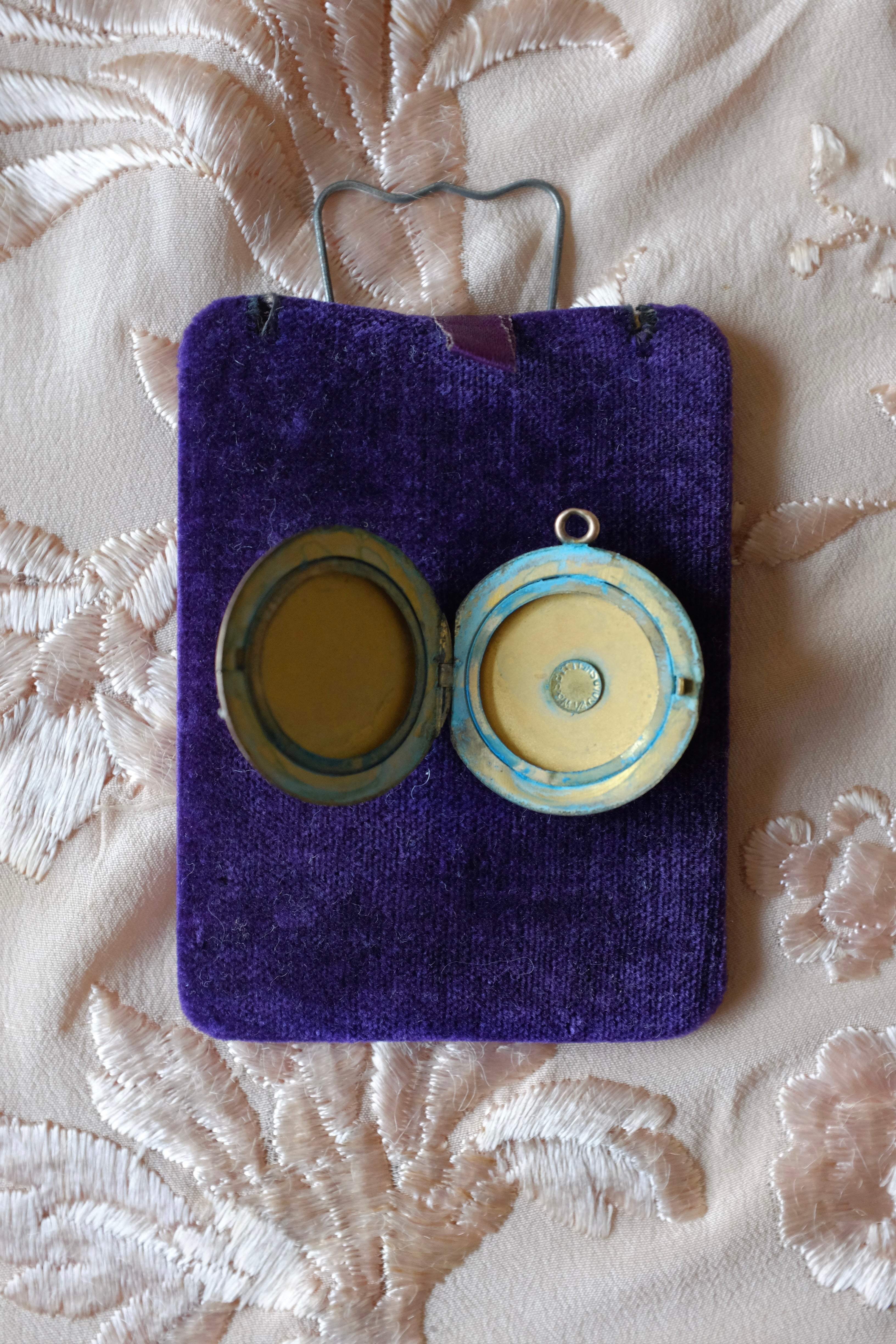 Antique Gold Filled Monogrammed Round Locket