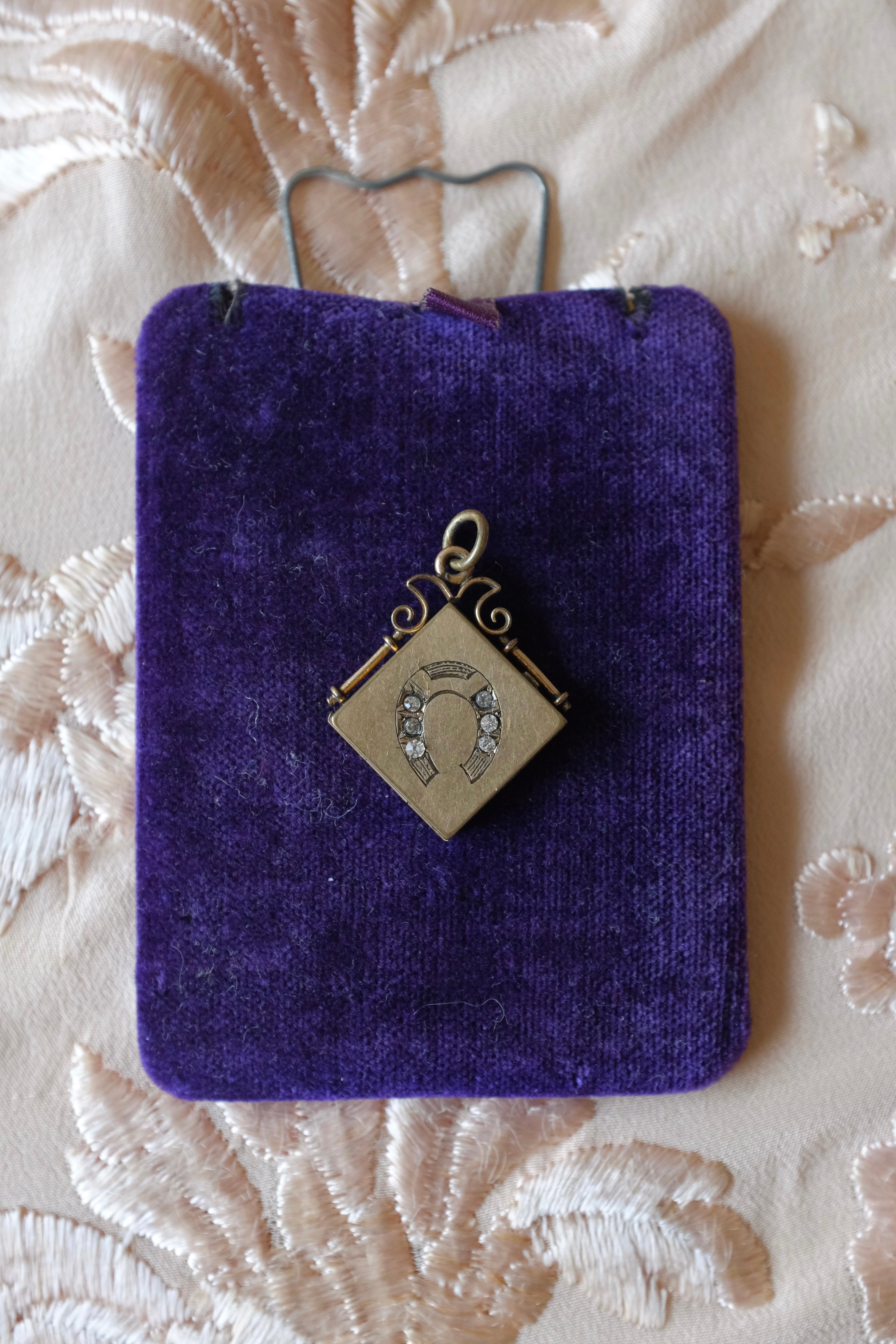 Antique Gold Filled Lucky Horseshoe Locket