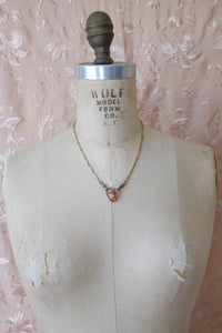 Coral Branch Heart Necklace