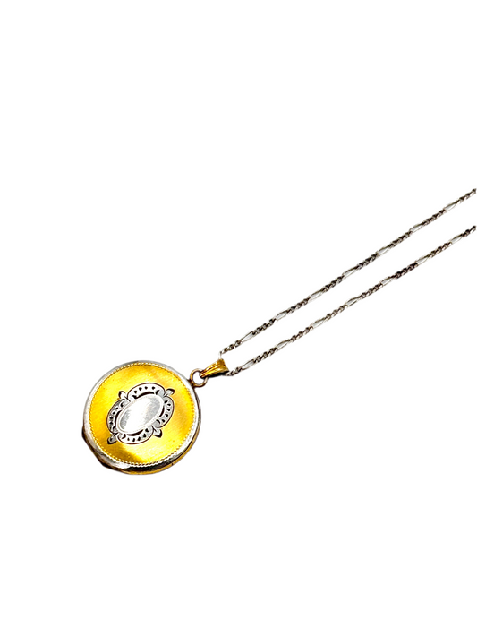 Gold & Silver Locket Necklace