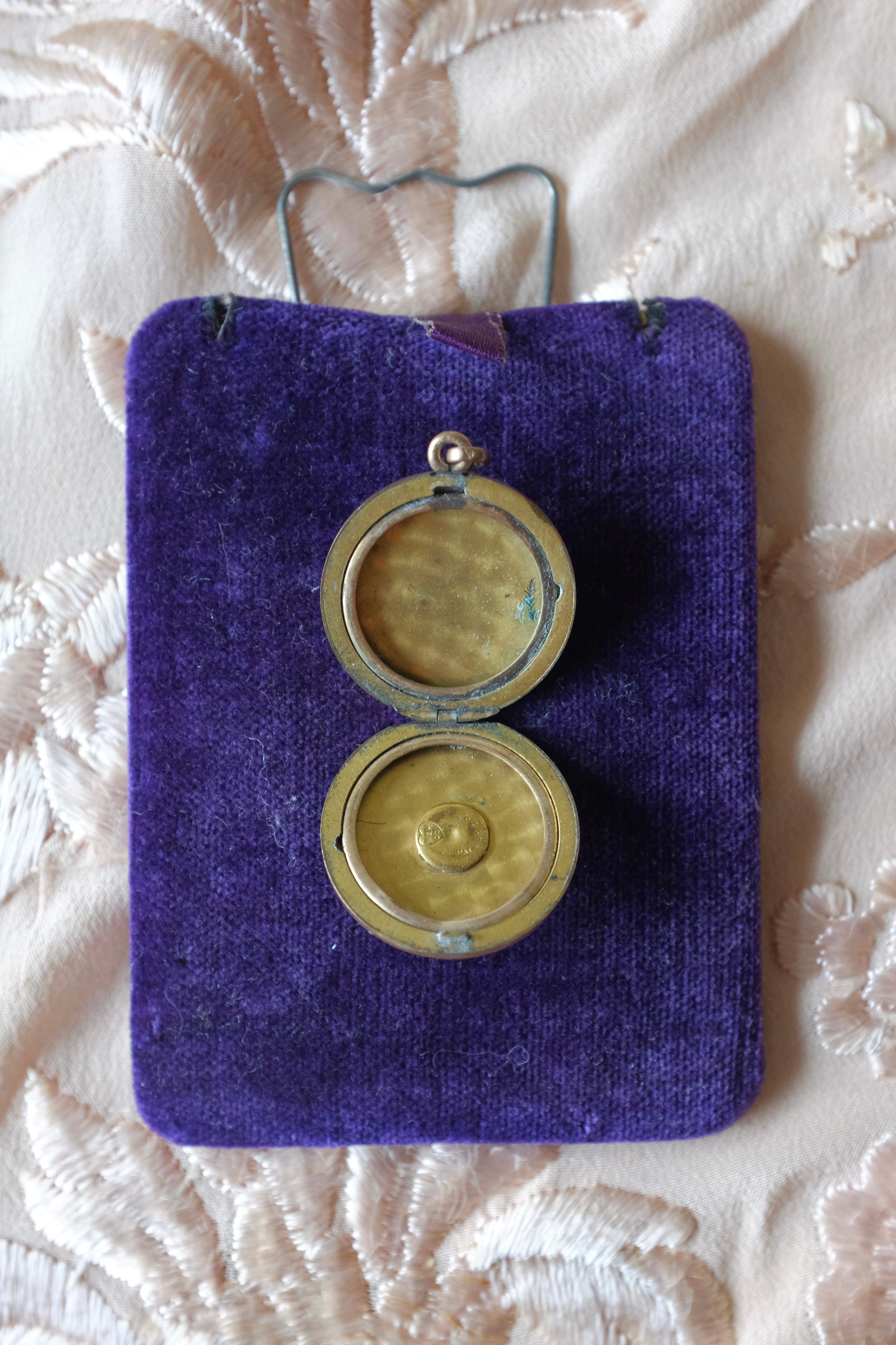 Antique Gold Filled Monogrammed Round Locket
