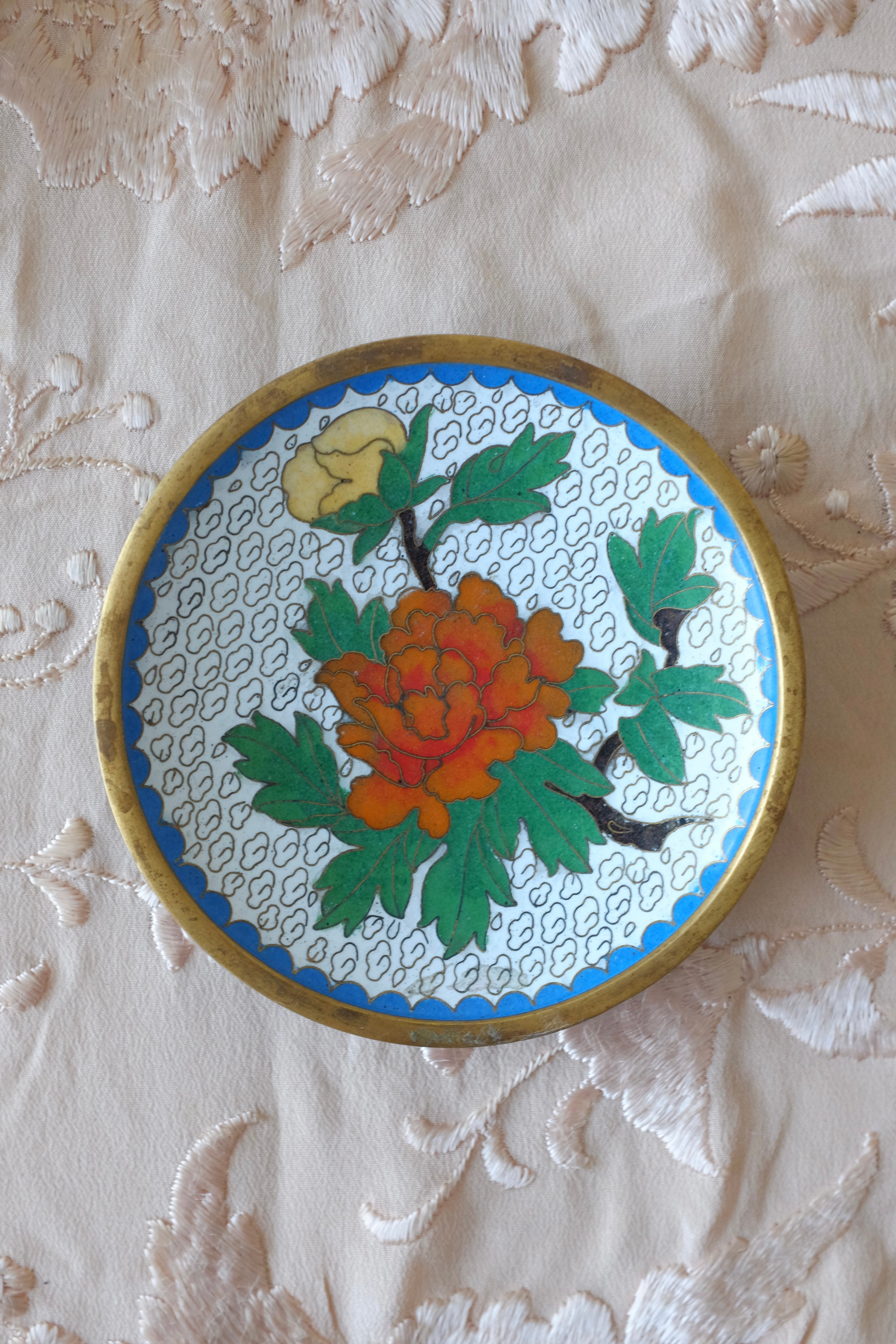 Vintage Cloisonne Trinket Dish