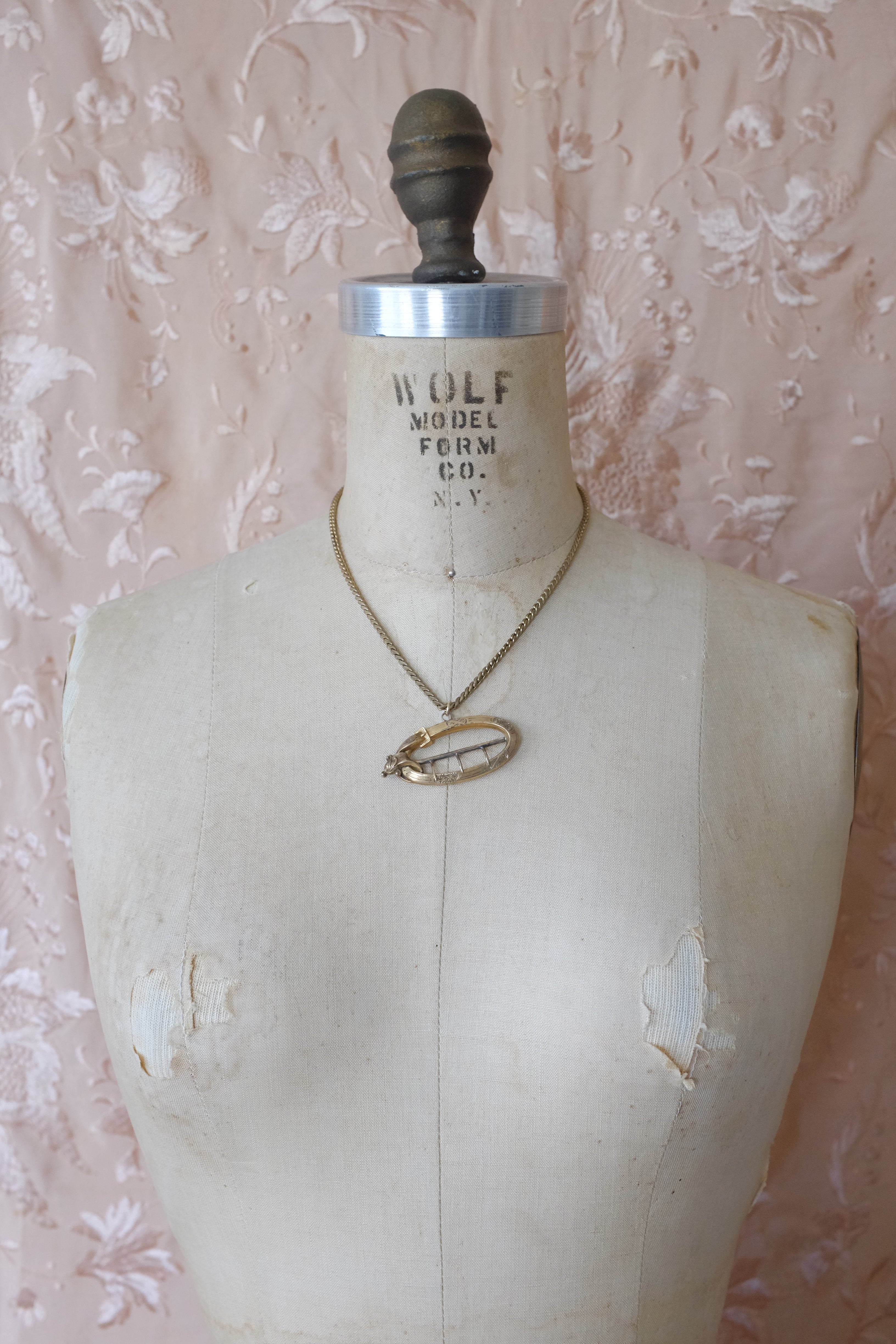 Antique Victorian Sash Buckle Necklace