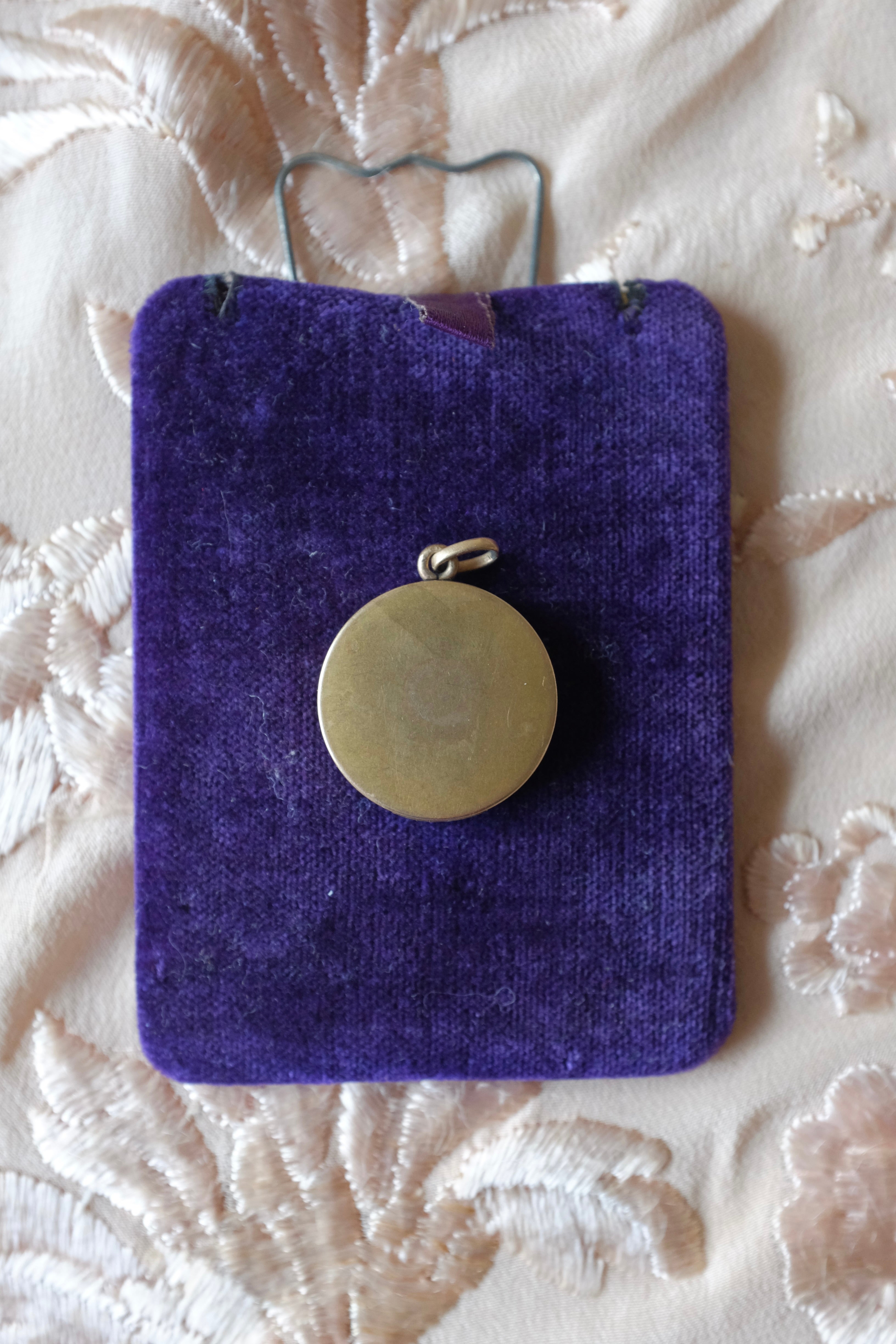 Antique Gold Filled Monogrammed Round Locket