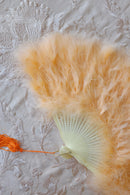 Vintage Peach Marabou Feather Fan