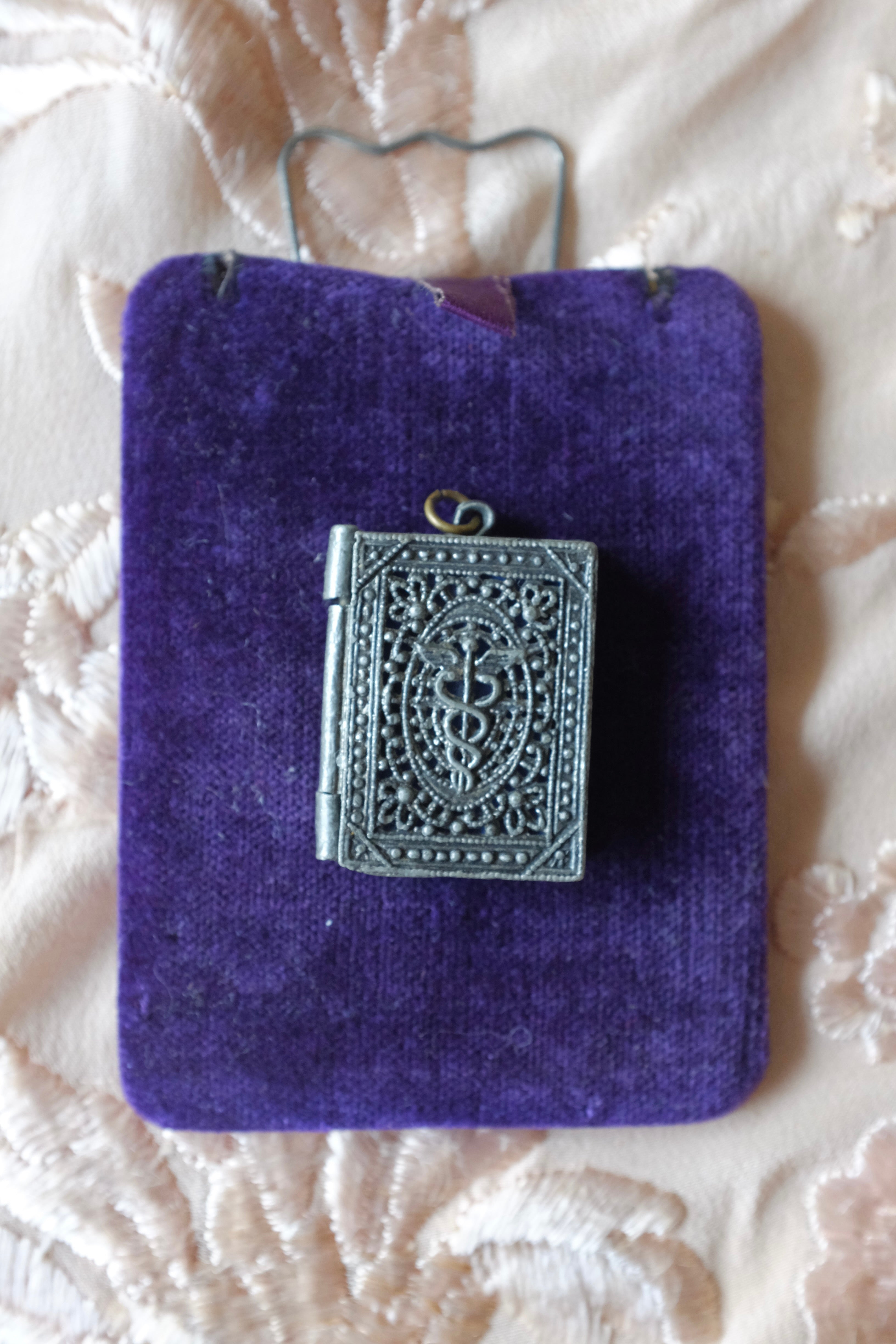 Vintage Caduceus Locket
