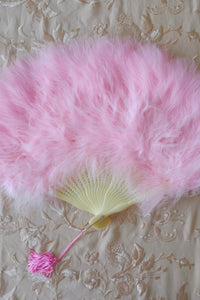 Vintage Pink Marabou Feather Fan