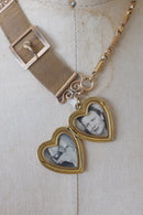 Antique Assym. Buckle Heart Locket Necklace