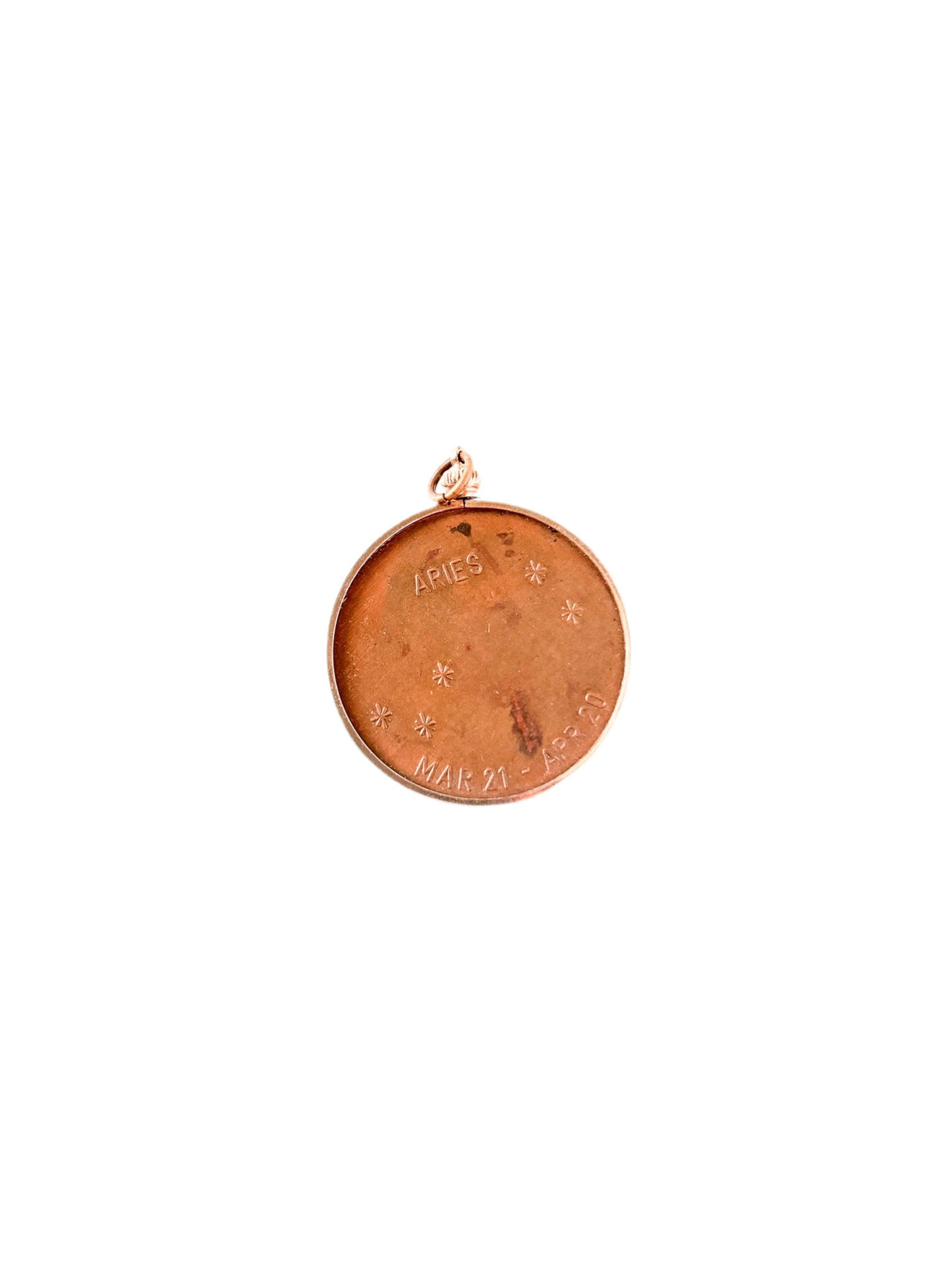 Vintage Large Aries Coin Pendant