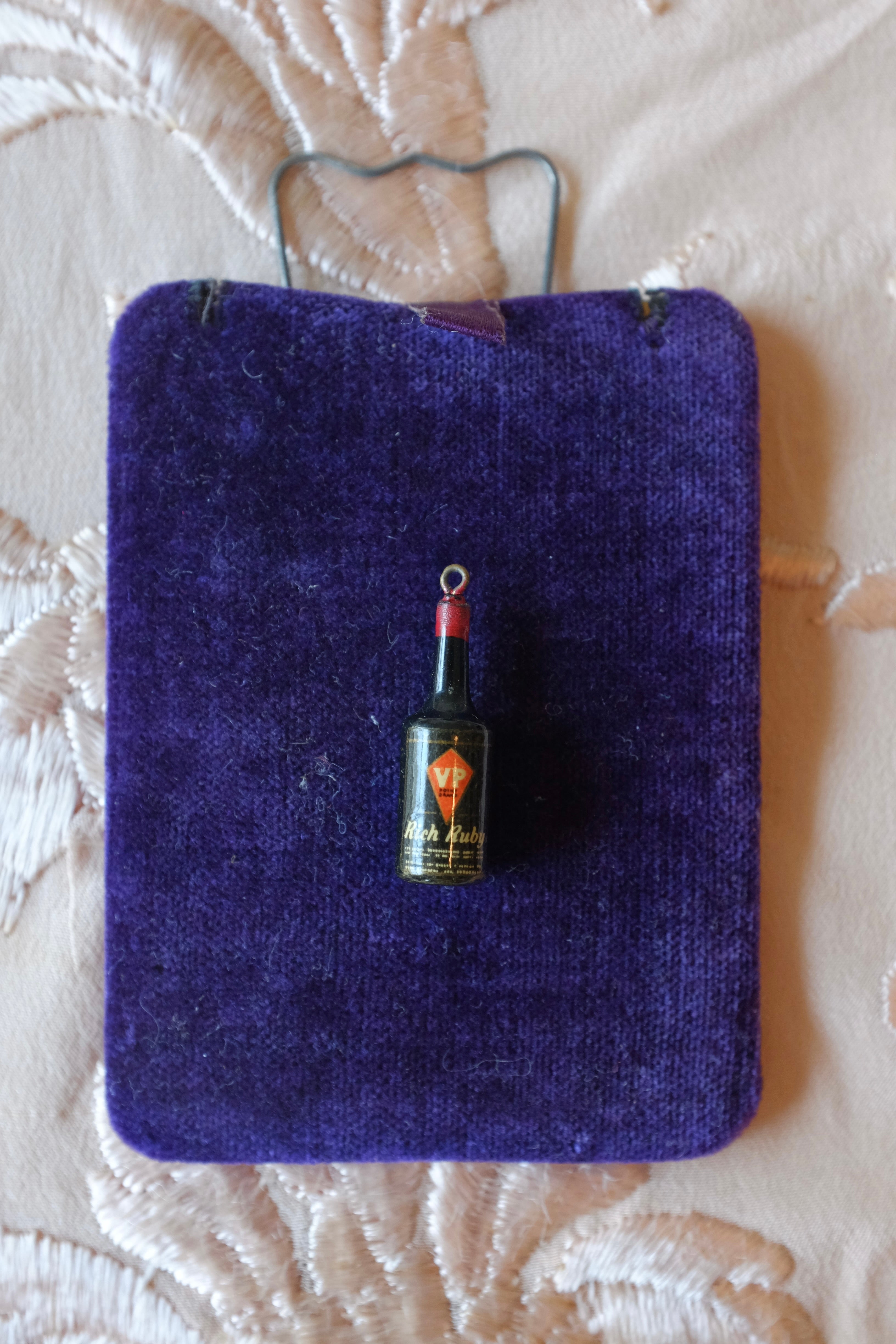 Vintage Rich Ruby Bottle Charm