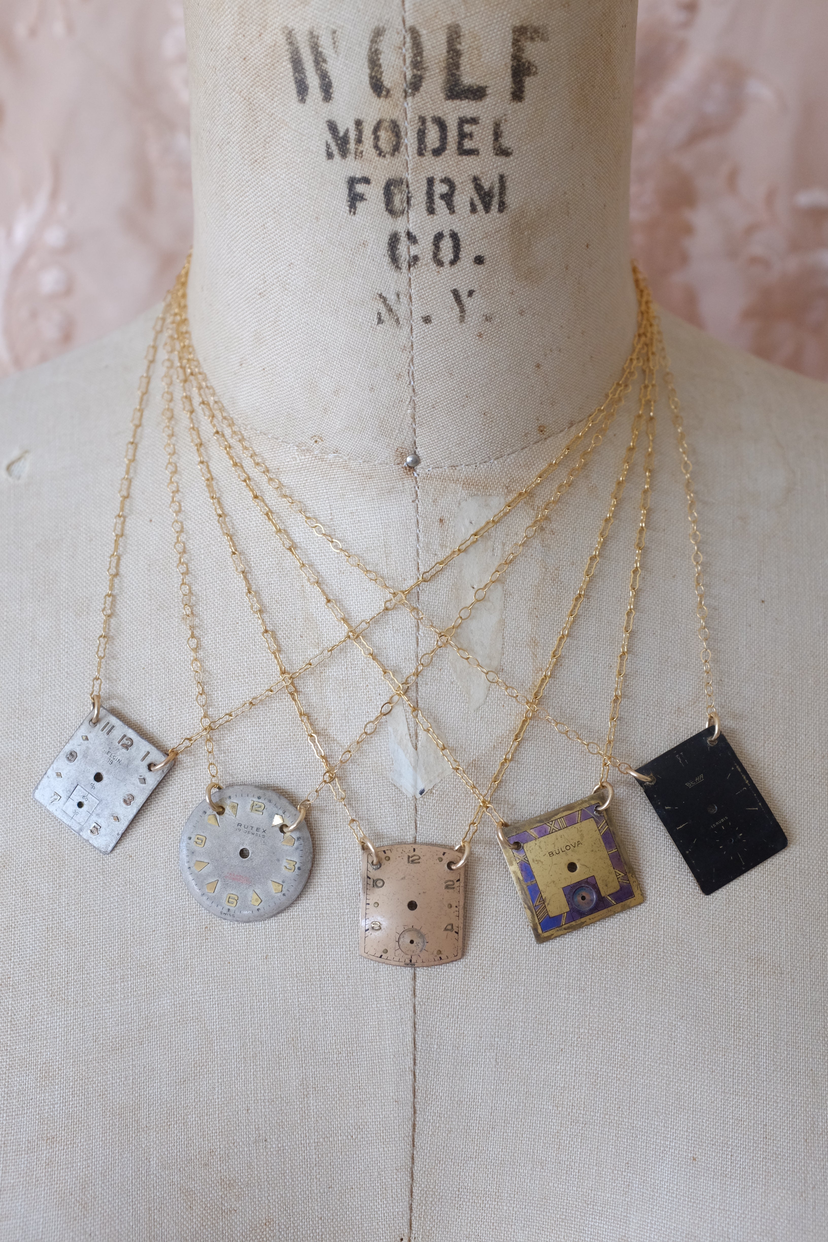 Vintage Watch Face Necklace