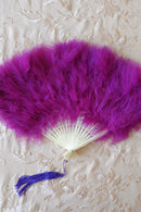 Vintage Purple Marabou Feather Fan