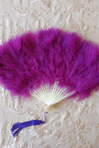Vintage Purple Marabou Feather Fan
