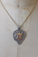 Sterling & Rose Gold Shield Necklace