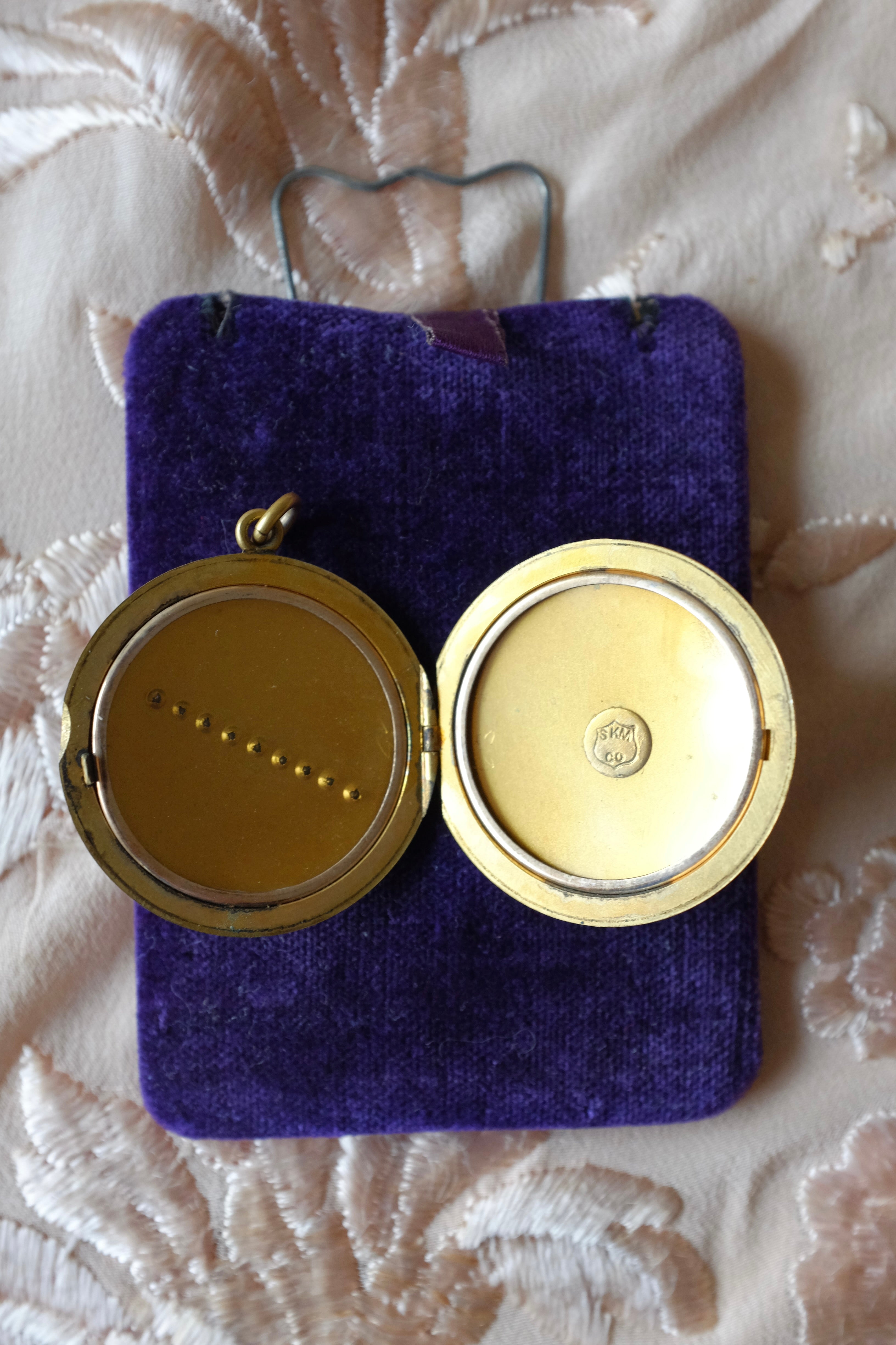 Antique Gold Filled Paste Locket