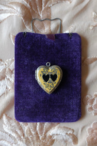Vintage Sterling Silver Dual Heart Locket