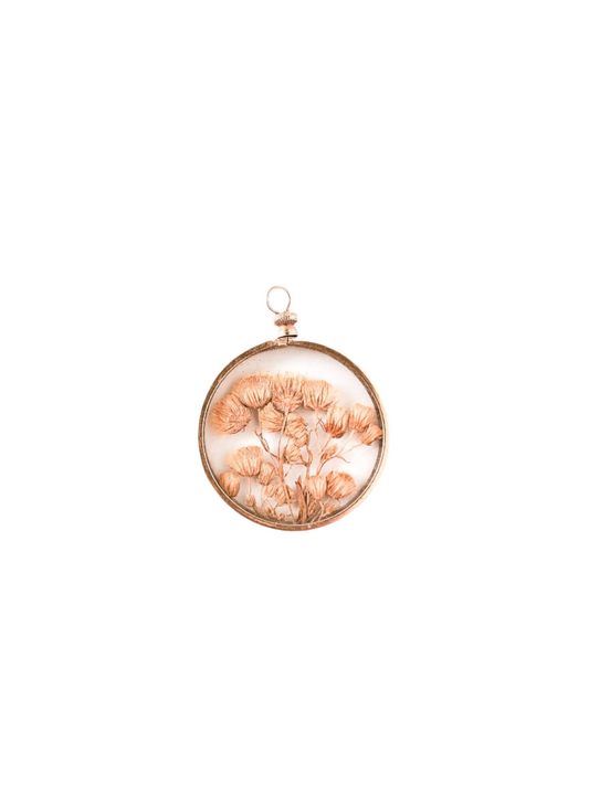 Vintage Pressed Floral Pendant