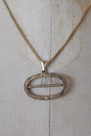 Antique Mini Sash Buckle Pendant Necklace