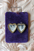 Vintage Sterling Silver Dual Heart Locket