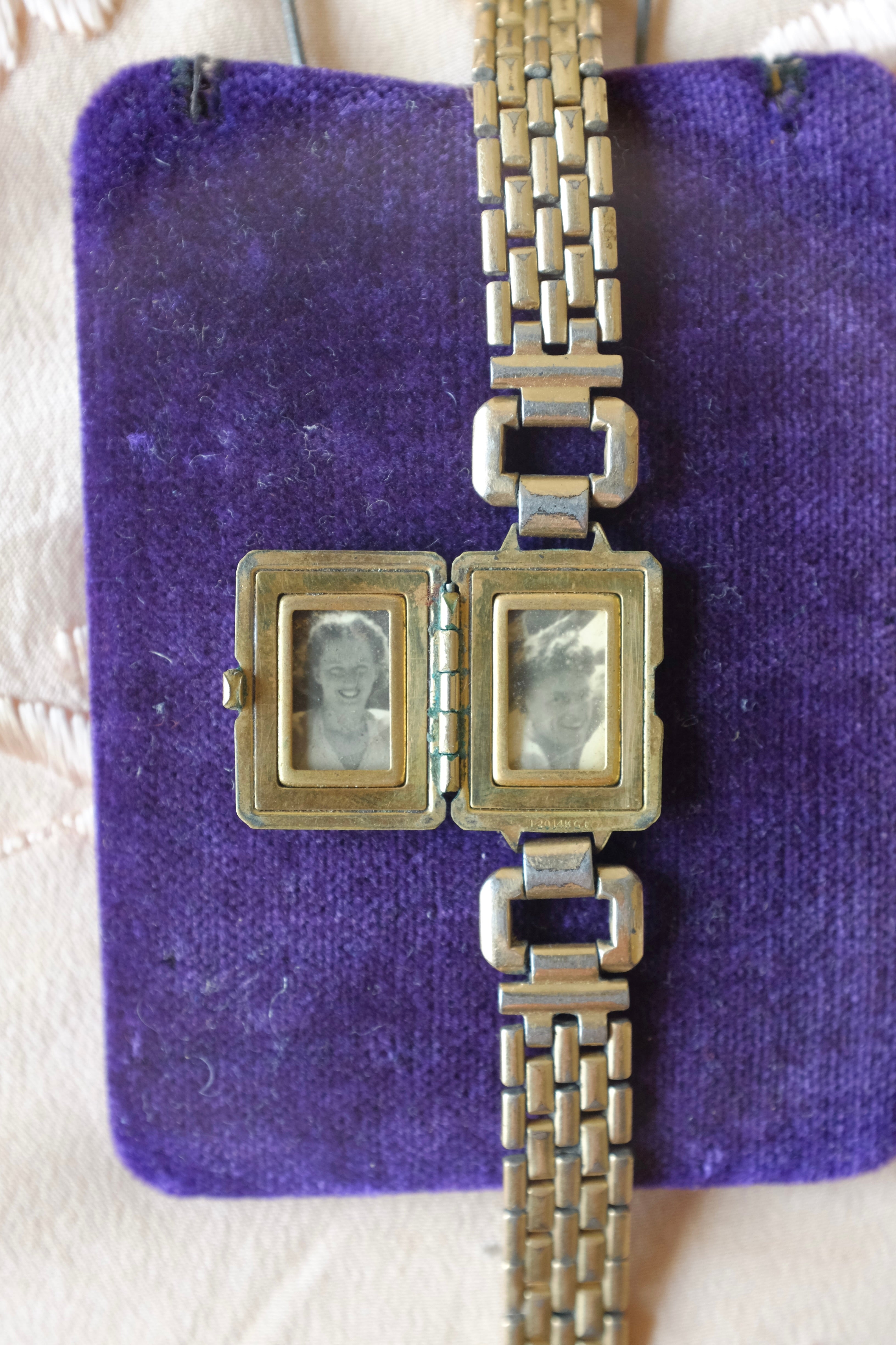 Vintage Gold Filled Locket Bracelet