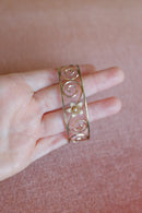 Vintage Filigree Flower Cuff Bracelet