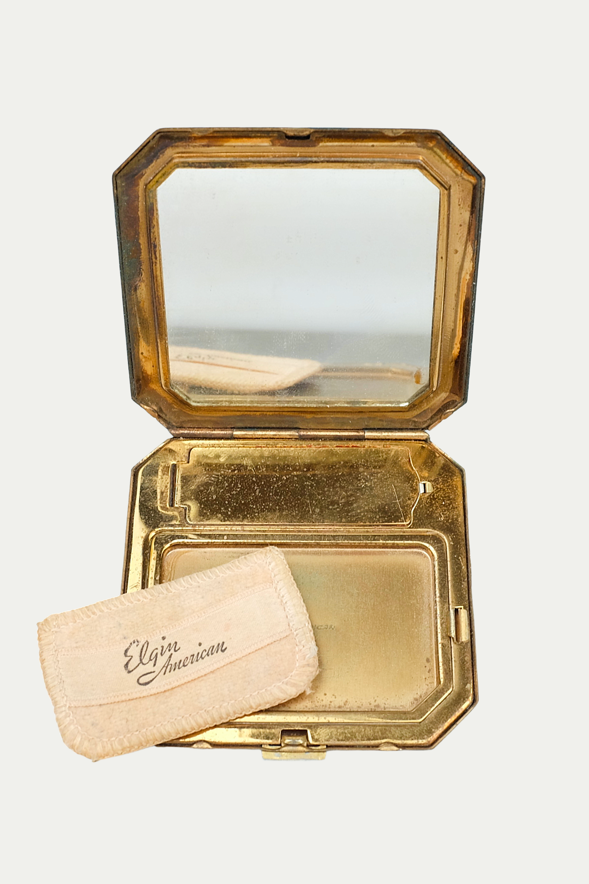 Elgin American Petit Point Tapestry Compact